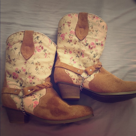 Shoes - Floral Cowboy Boots